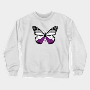 Asexual Pride Butterfly Crewneck Sweatshirt